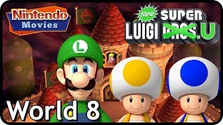 New Super Luigi U - World 8 - Peach's Castle (3 Players, 100% Walkthrough)