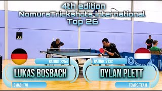 4th edition NTS int. tournament Lukas Bosbach vs Dylan Plett #tabletennis #sports #卓球