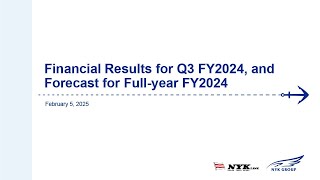 Presentation Meeting for FY2024 3Q Financial Results and FY2024 Full-year Forecast (including Q\u0026A)