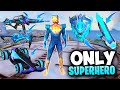 CHALLENGE:- I CAN ONLY USE SUPERHERO ITEMS💙 SUPERHERO BUNDLE, CAR, SKYWING, WEAPON, BAG ALL ITEMS