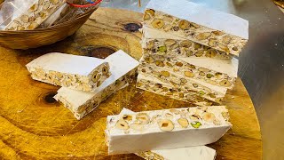 Torrone fatto in casa semplificato senza termometro. Buonissimo meraviglioso ￼