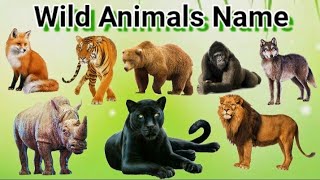 Wild animals | जंगली जानवरों के नाम | wild animals for kids | @aajadkidseducationalvideo