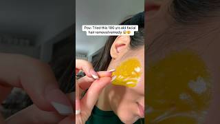 Painless😱facial hair removal remedy, 😱🤯Omg results are shocking💕 #shorts