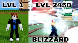 Noob Uses Blizzard Fruit!! | I Reached Level Max In Blox Fruits