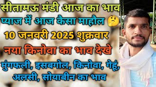 सीतामऊ मंडी आज का सभी कृषि उपज का भाव प्याज का भाव देखे/10 जनवरी 2025 शुक्रवार/Sitamau mandi bhav/