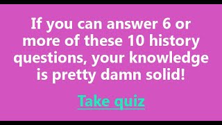 World History Trivia Quiz