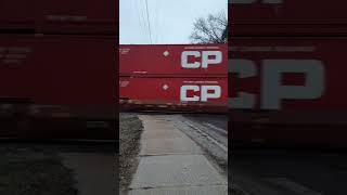 Here’s CPKC 112 rolling through 518 Baxter having a meet with CPKC 113