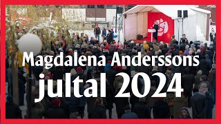 LIVE: Magdalena Anderssons jultal 2024