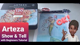 Arteza 120 Water Color Pencils ✍🏽*With Beginner Tutorial*