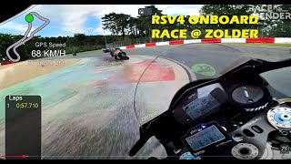 3rd place @ ZOLDER SPRINT SERIES ONBOARD RSV4 Full Race with track map