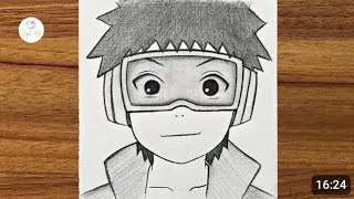 How to Draw Obito Uchiha step by step ||Easy Drawing for beginners