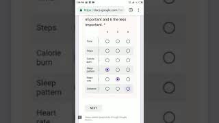 How to answer rank question on Google Form