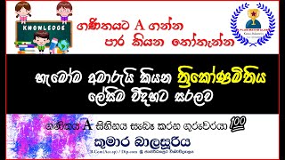 හැමෝම අමාරුයි කියන ත්‍රිකෝණමිතිය ලේසිම විදිහට සරලව|01 |Kumara Balasooriya|Thrikonamithiya |O/L|Maths