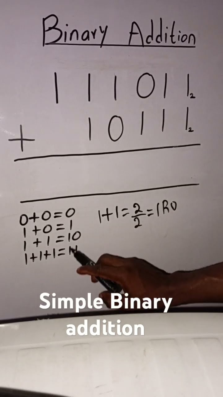 Easy Simple Binary Addition Youtube