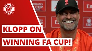 'It feels massive, I cannot believe it!' | Jurgen Klopp FA Cup Winner's Press Conference