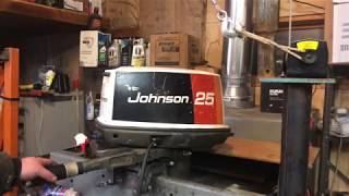 1976 25hp Johnson outboard tank test