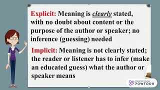 IMPLICIT AND EXPLICIT STATEMENTS