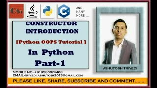 Python OOP Tutorial 4:Python Constructor | __init__ Method