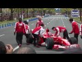 【ferrari f2003 ga】御堂筋を疾走するフェラーリのf1カー【中野信治】