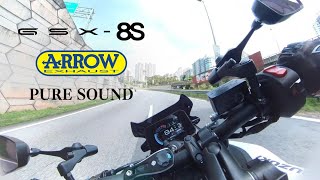 (排気音ONLY) GSX-8S x ARROW Full Exhaust マフラー ASMR モトブログ Malaysia Kuala Lumpur