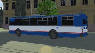 Micro-Trolleybus Simulator. Старый город. Поездка по маршруту 2