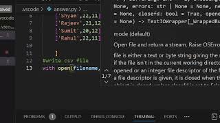 How to create csv file in python@COMPUTEREXCELSOLUTION #pythonprogramming