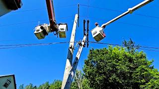 Replacing a Power Pole - Start to Finish!