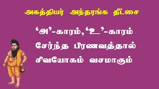 அகத்தியர்தீட்சை.10- மூன்றெழுத்து மந்திரம் முத்திக்கு ஆதாரம்