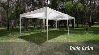 Toldo Carpa De 6m X 3m Con Paredes Laterales Ventanas Fiesta