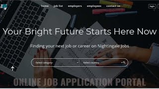 Online Job Portal Application Project In PHP and MySQL For Both Employers and Employees