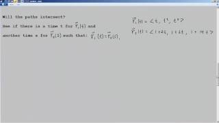Particle collision and path intersection