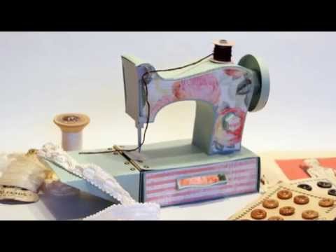 3d Vintage Sewing Machine Svg Paper Crafting Pattern