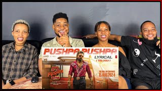 African Friends Reacts To PUSHPA PUSHPA Lyrical | Pushpa 2 The Rule | Allu Arjun |Sukumar | Rashmika