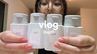 【vlog】不妊治療中アラサー主婦の日常🇯🇵 | ルーティン | コストコ | セリア | 収納 | 美しすぎるサプリメントボトルを購入しました。【Day23】