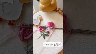 wow! Viral flower embroidery skills #shorts #trending #viral #new #foryou #video #ytshorts