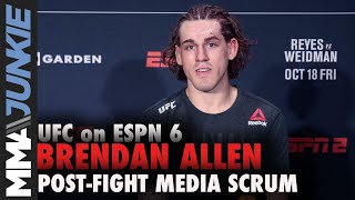 UFC Boston: Brendan Allen full post-fight media scrum