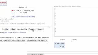 Visualize your code using PythonTutor