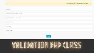 validation using php and oop library with bootstrap