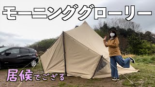 【アラフィフ女のキャンプ】広々！新幕モーニンググローリーにお泊まりしたよ【negura campground】