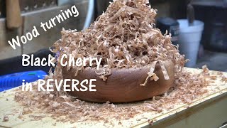 Wood Turning - Black Cherry Bowl...in Reverse :-)