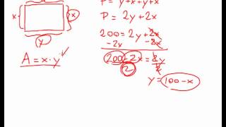 Optimization (Calculus) - Maximizing Area Question