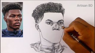 How To Draw Aurélien Tchouaméni French footballer | Easy Pencil Sketch | Drawing Tutorial