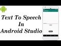 How To Convert Text to Speech in Android Studio | Text to Speech in Android Studio | How to