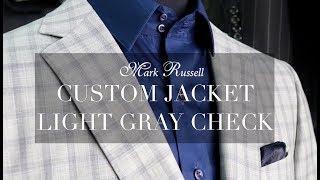 Mark Russell Custom Jacket - Light Gray Check | Mark Russell Clothing