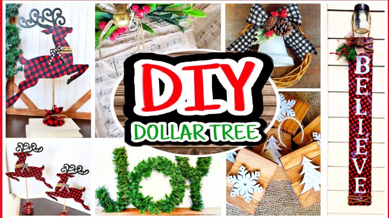 6 Dollar Tree Christmas Diys Youtube