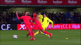 Lesión de Sergio Busquets - Villarreal CF 1 - 3 FC Barcelona .Copa del Rey - 1-2 vuelta. 04-03-2015