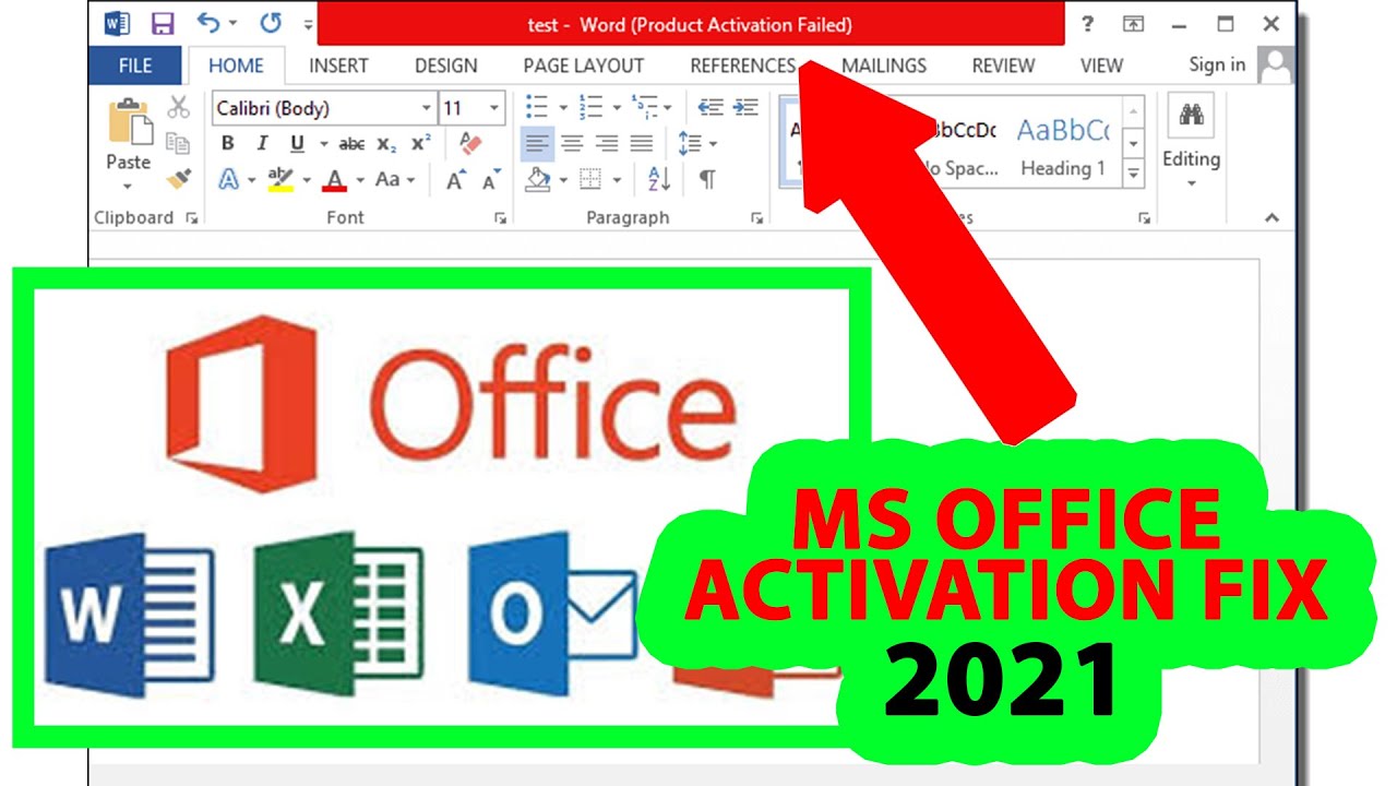 Microsoft Office Activation Failed Fix 2021 Without Product Key Solved ...