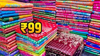 बाप रे इतना सस्ता सूती साड़ी🫣 Cotton Sarees Wholesale Market surat॥ Starting Price Only 140 ₹