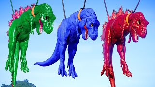 Jurassic World Evolution Super Heroes Rex, Giganotosaurus Dinosaurs Fight #24/7 #live