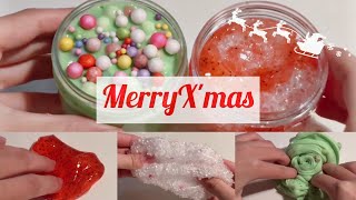 【asmr】🎅🏻🎁クリスマス風のスライムを触る🎄【音フェチ】christmas slime ｜크리스마스 슬라임 ｜聖誕 史萊姆 ｜